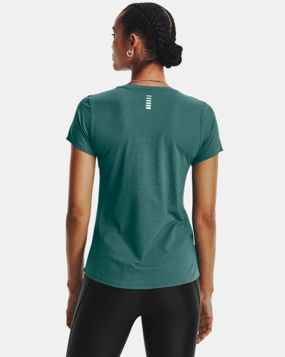 Women's UA Iso-Chill Laser T-Shirt, Green, pdpMainDesktop image number 1